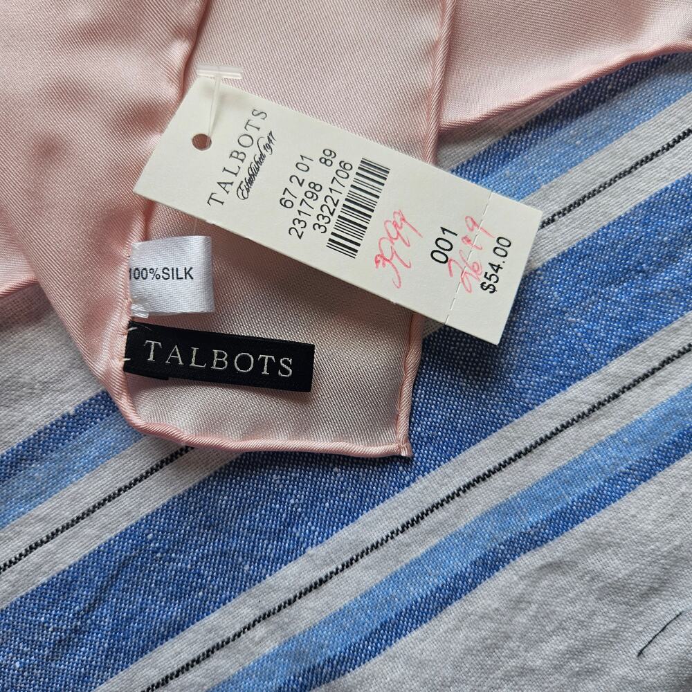 NWT Talbot's Silk Floral Print Large Wrap Scarf 32" x 32" - Picture 3 of 4